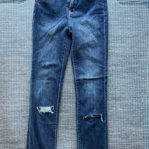 Buckle Black Straight fit no. 93 Dark Blue Jeans with Knee Rips 25x32